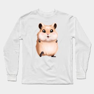 Cute Hamster Drawing Long Sleeve T-Shirt